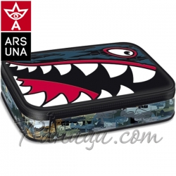 Flying Sharks Ученически несесер с един цип на две нива 51340018 Ars Una